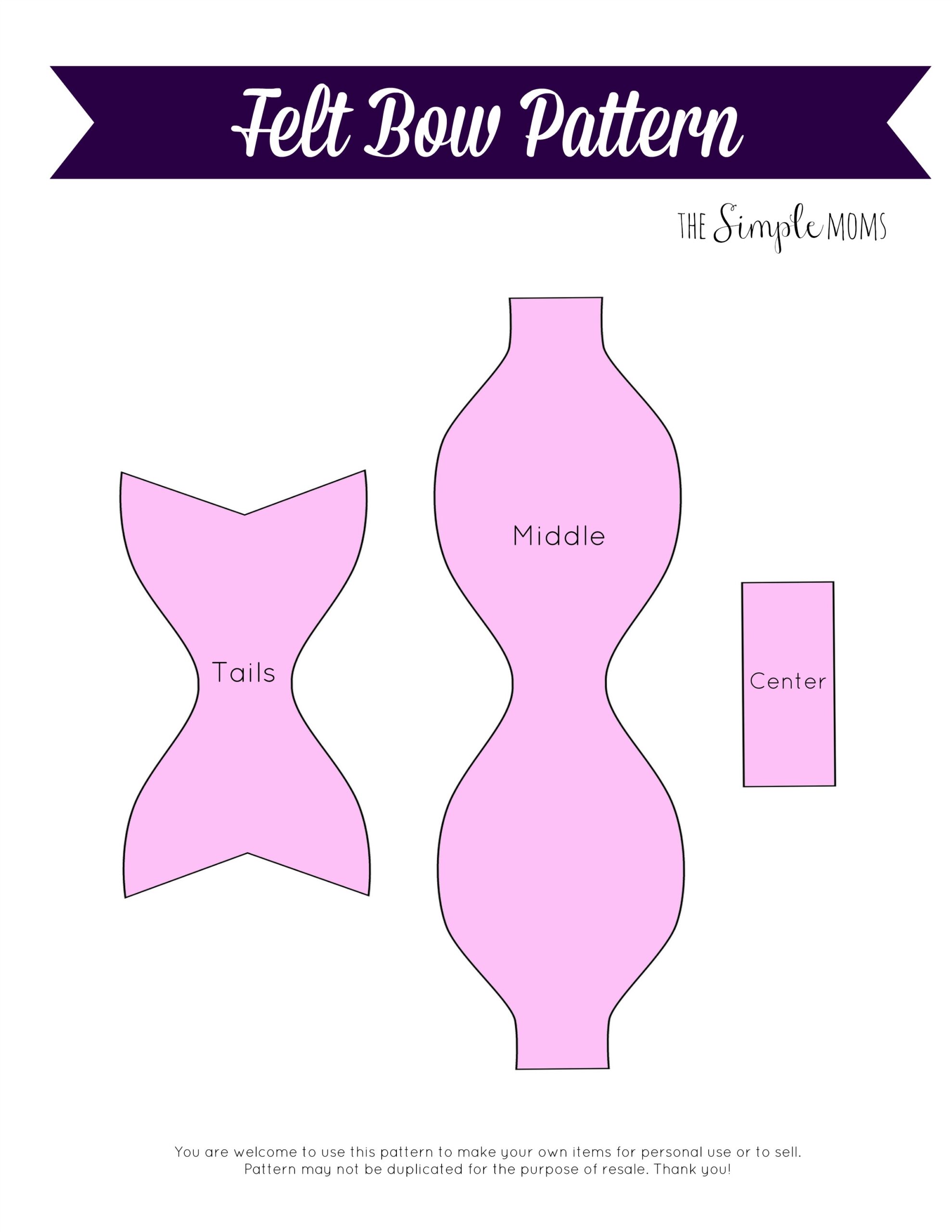 Bow Printable Template
