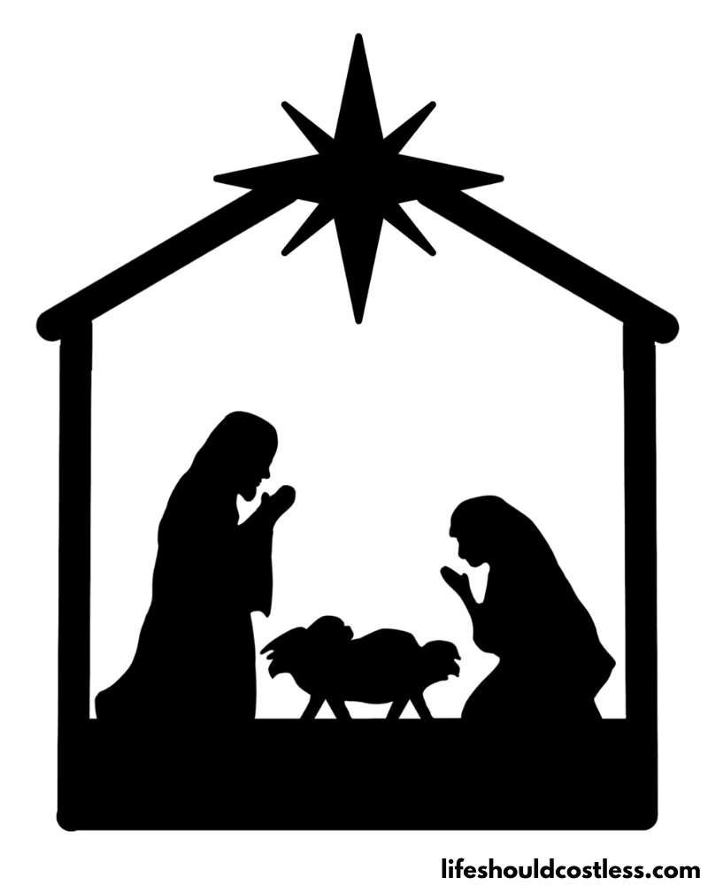 DIY Outdoor Nativity Scene free Printable PDF Template Life 