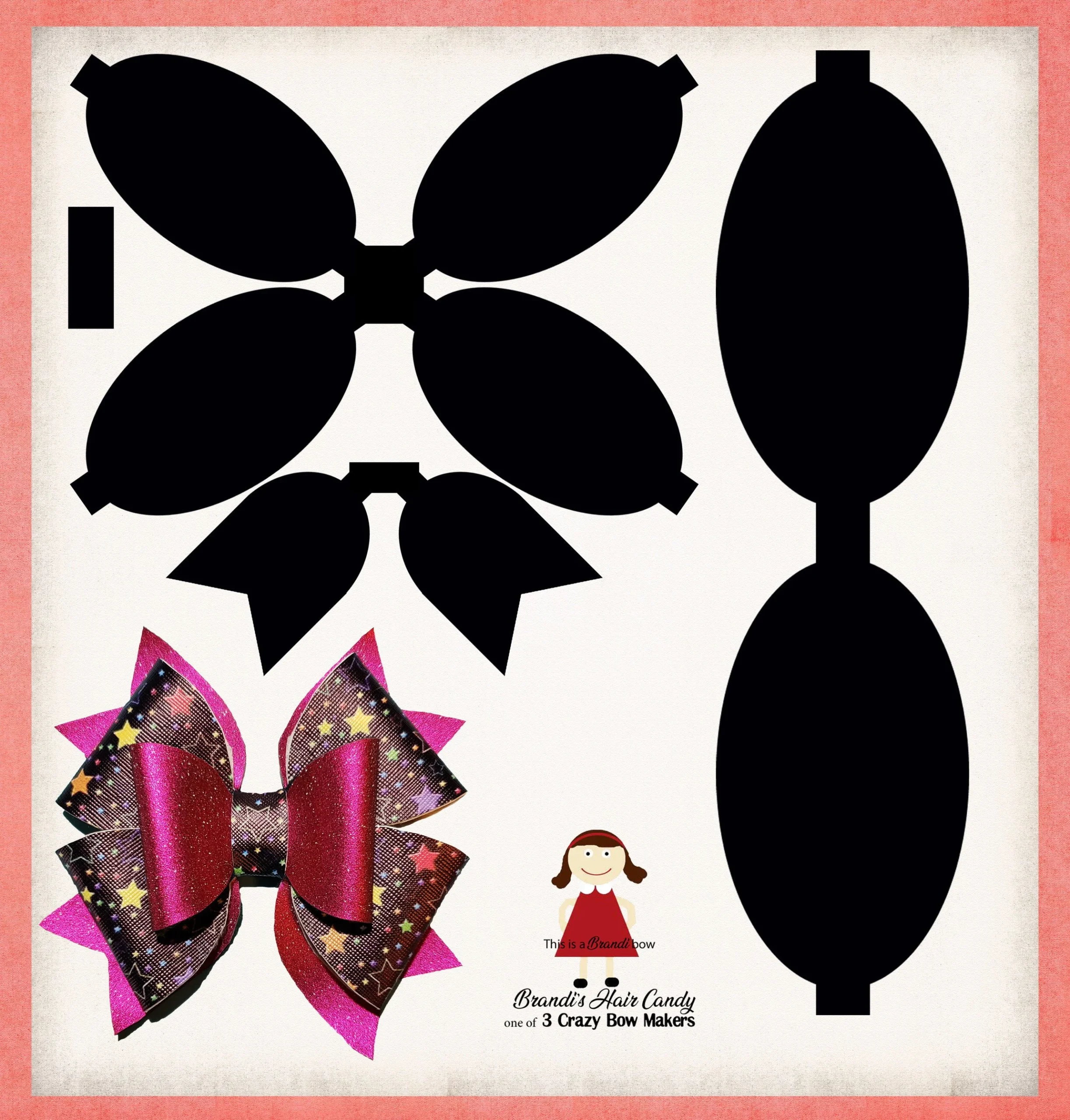 Outline Printable Bow Template