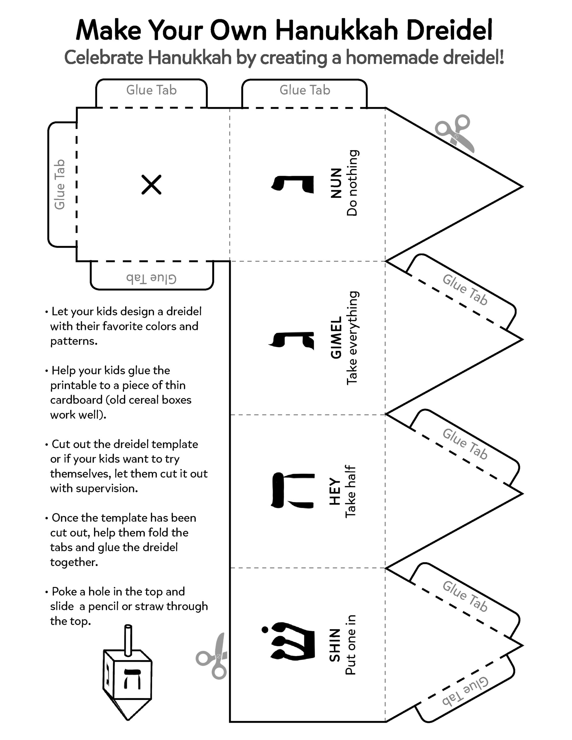 Dreidel Printable Template