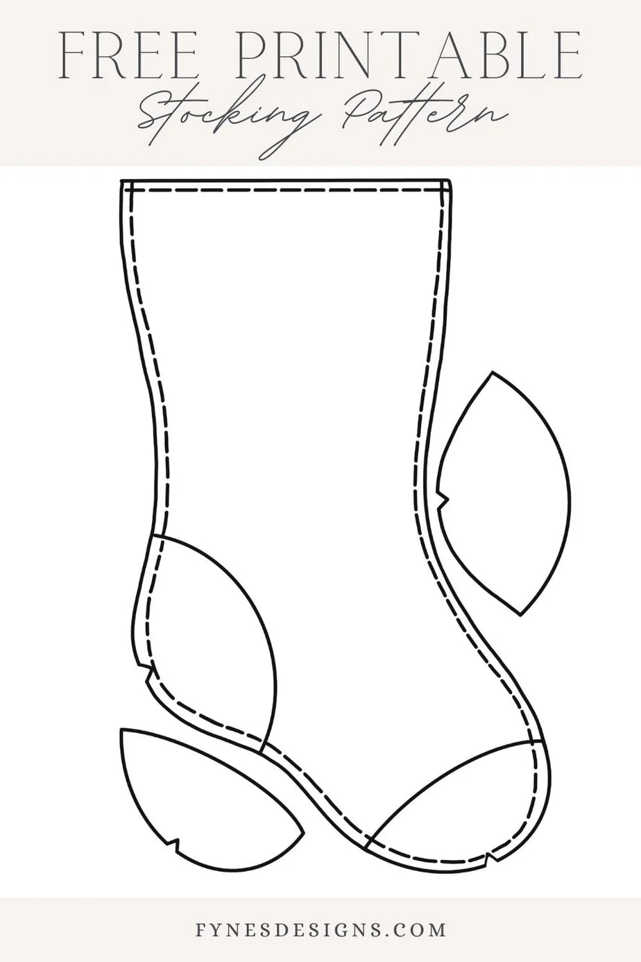 Stocking Template Printable Free