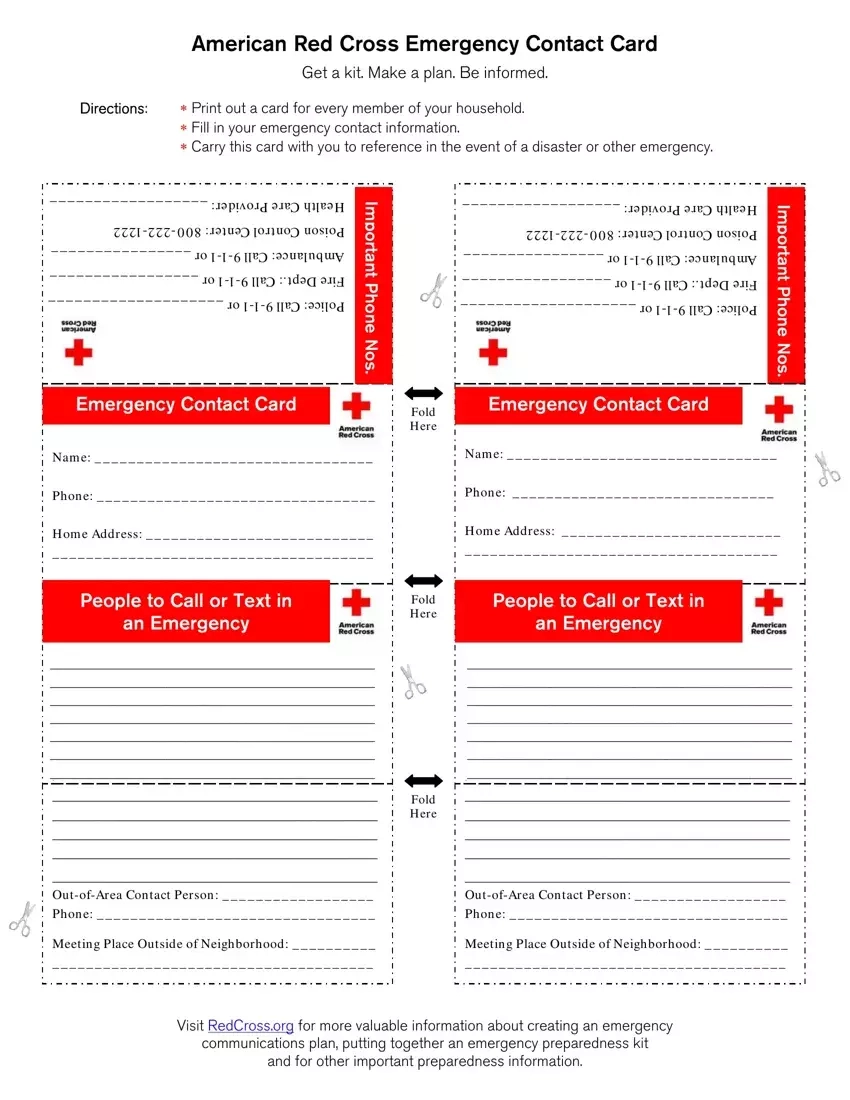 Emergency Card Fill Out Printable PDF Forms Online