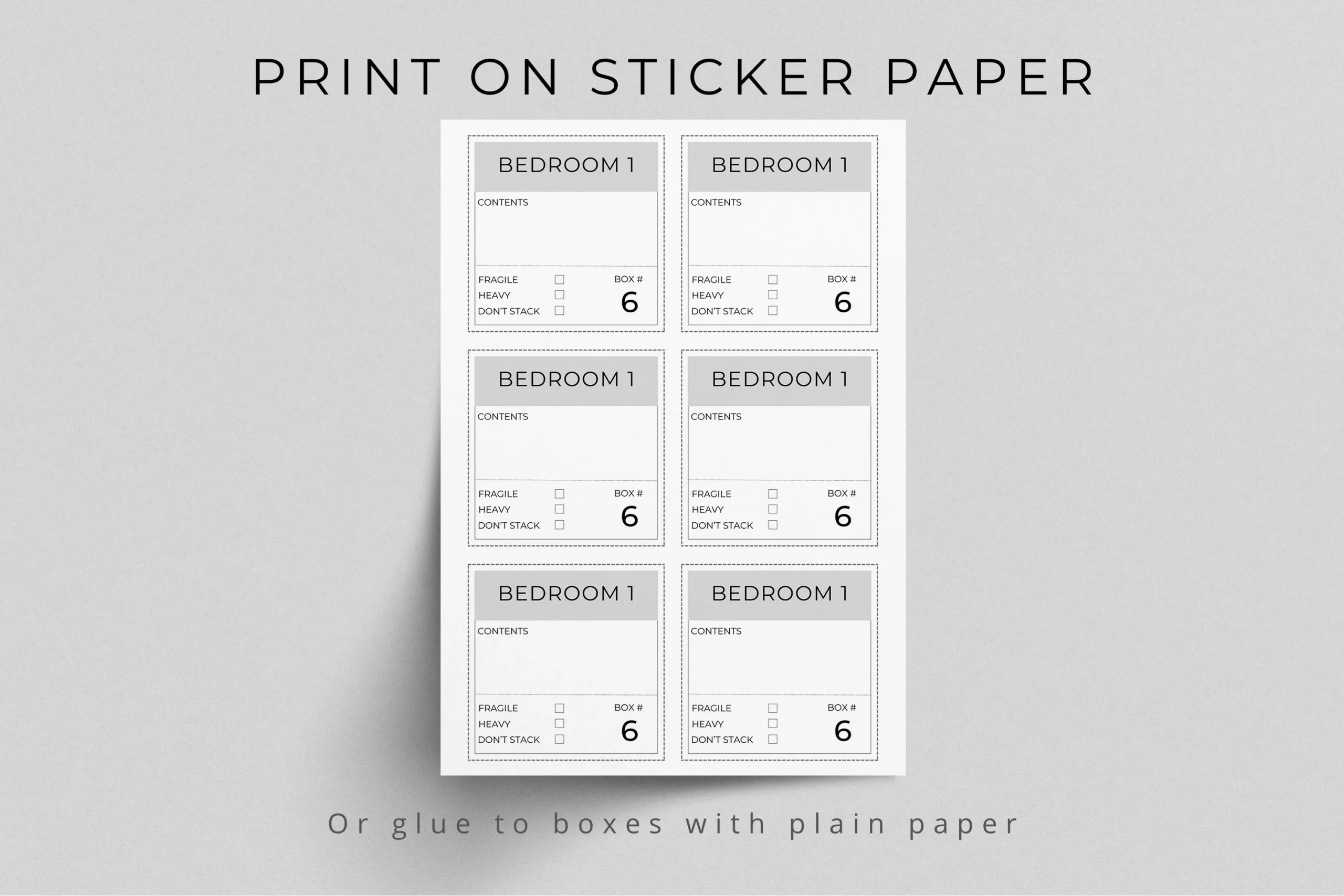 Free Printable Heavy Package Sticker Template
