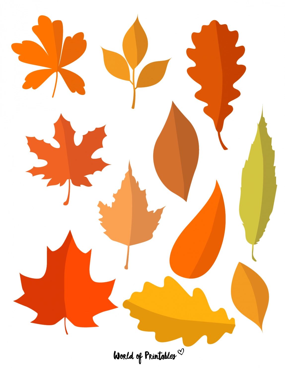 Fall Leaves Template Free Printable