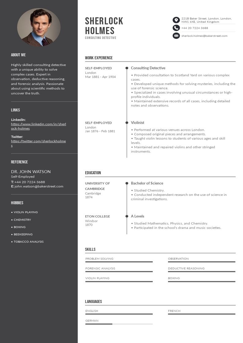 Printable Resume Templates