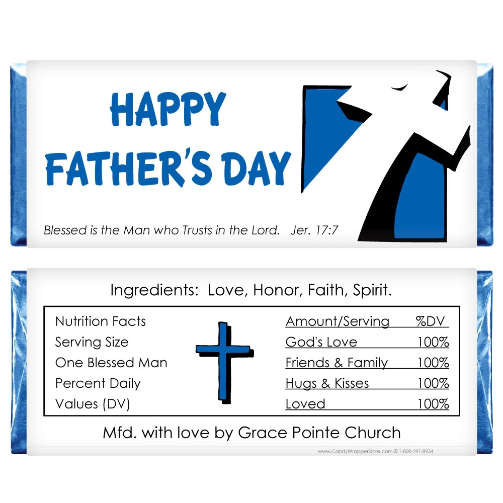Father s Day Leaning Cross Candy Bar Wrapper Candy Wrapper Store