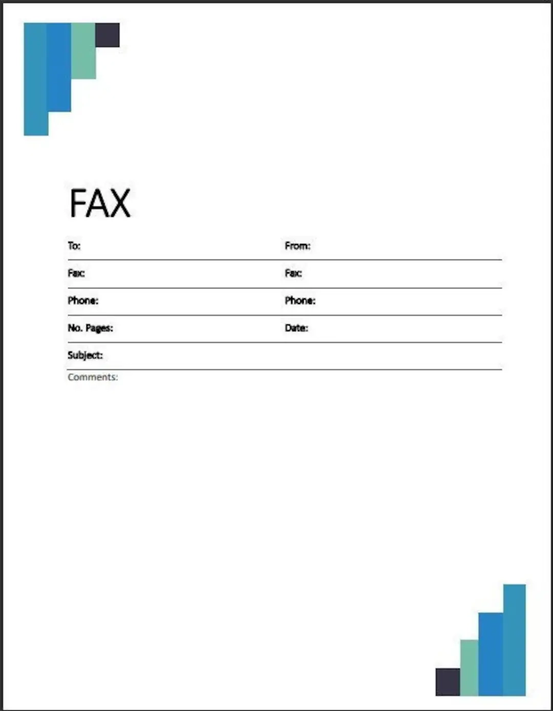 Fax Cover Template Printable