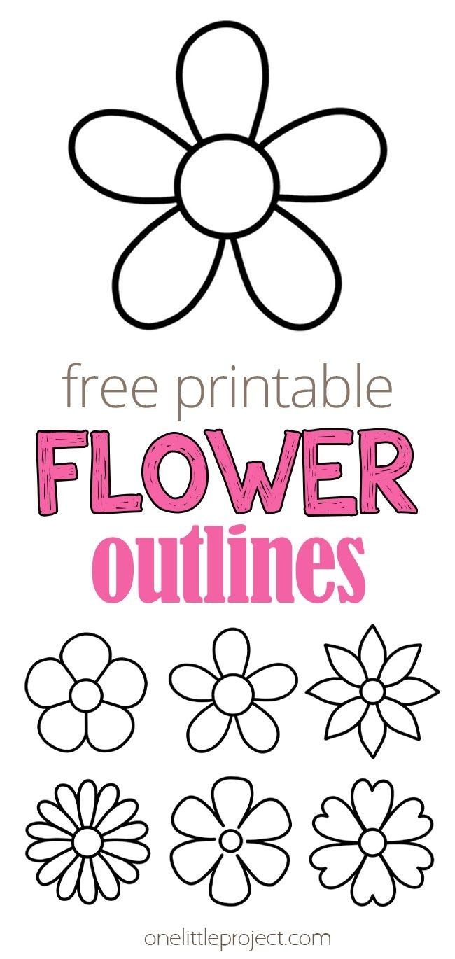 Printable Flower Template