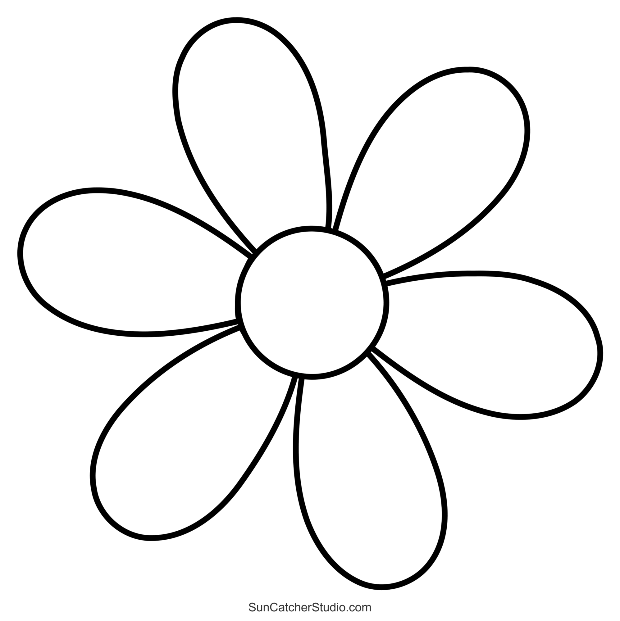 Big Flower Template Printable