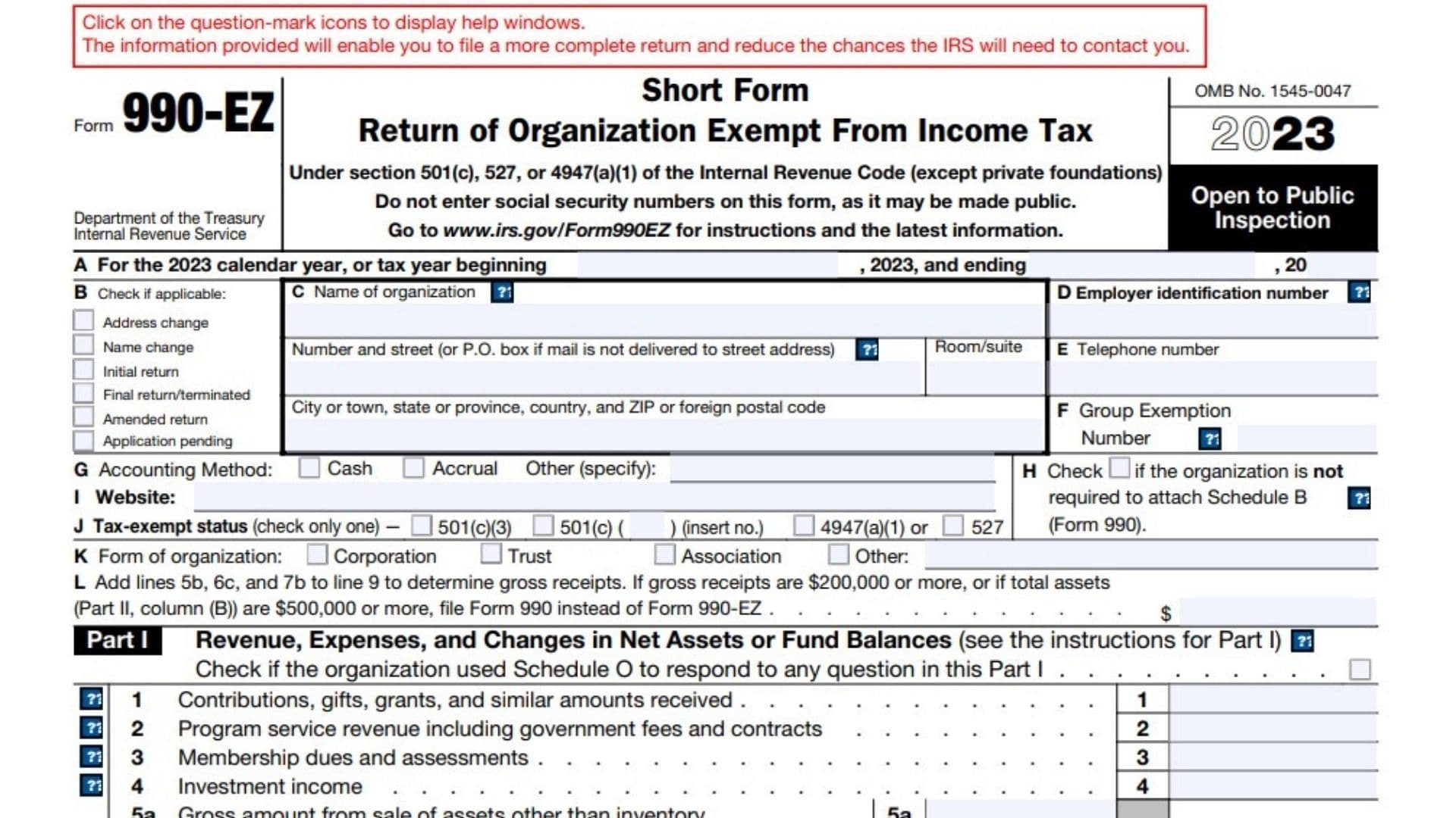 Irs Form 990-Ez Instructions