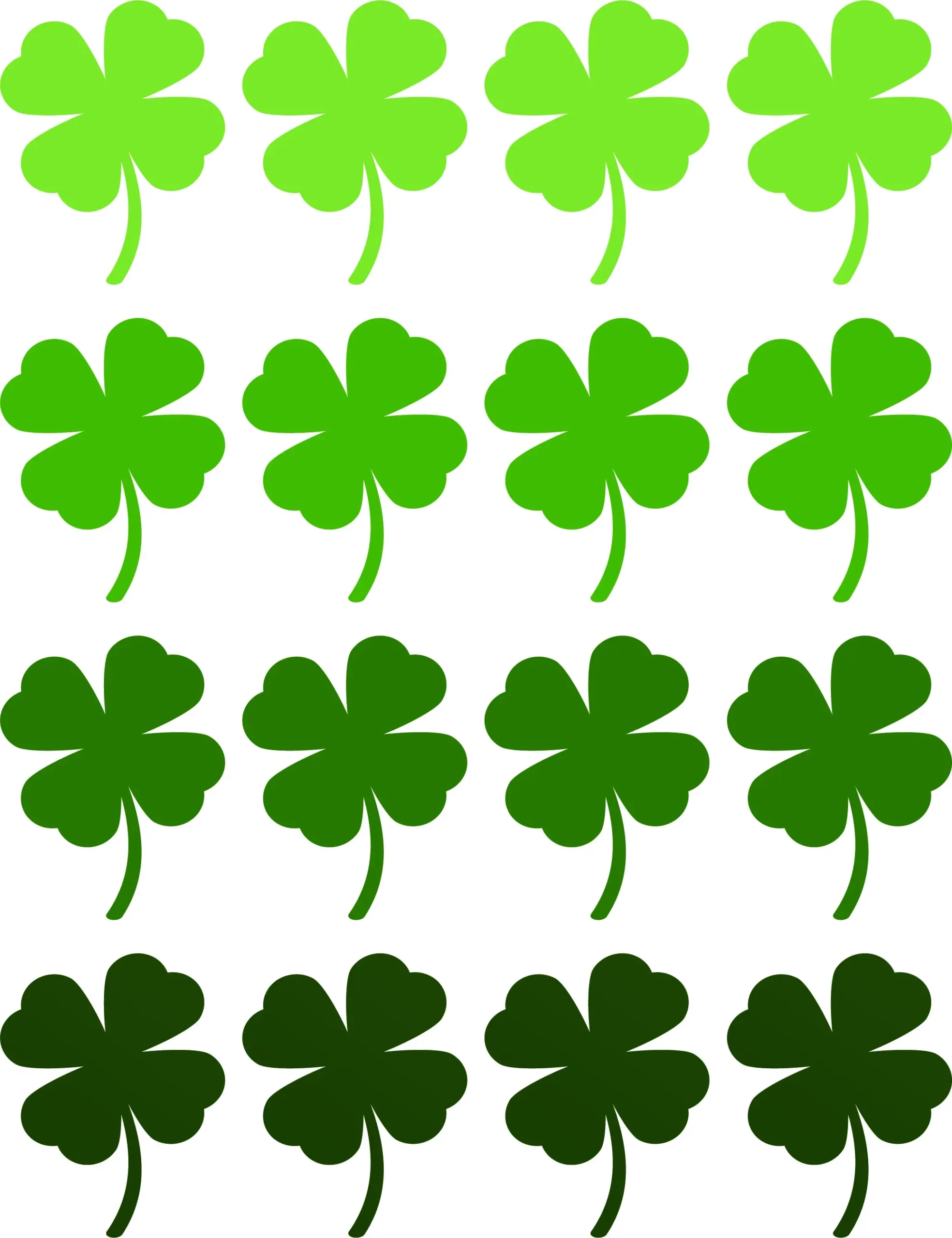 Four Leaf Clover Printable Template