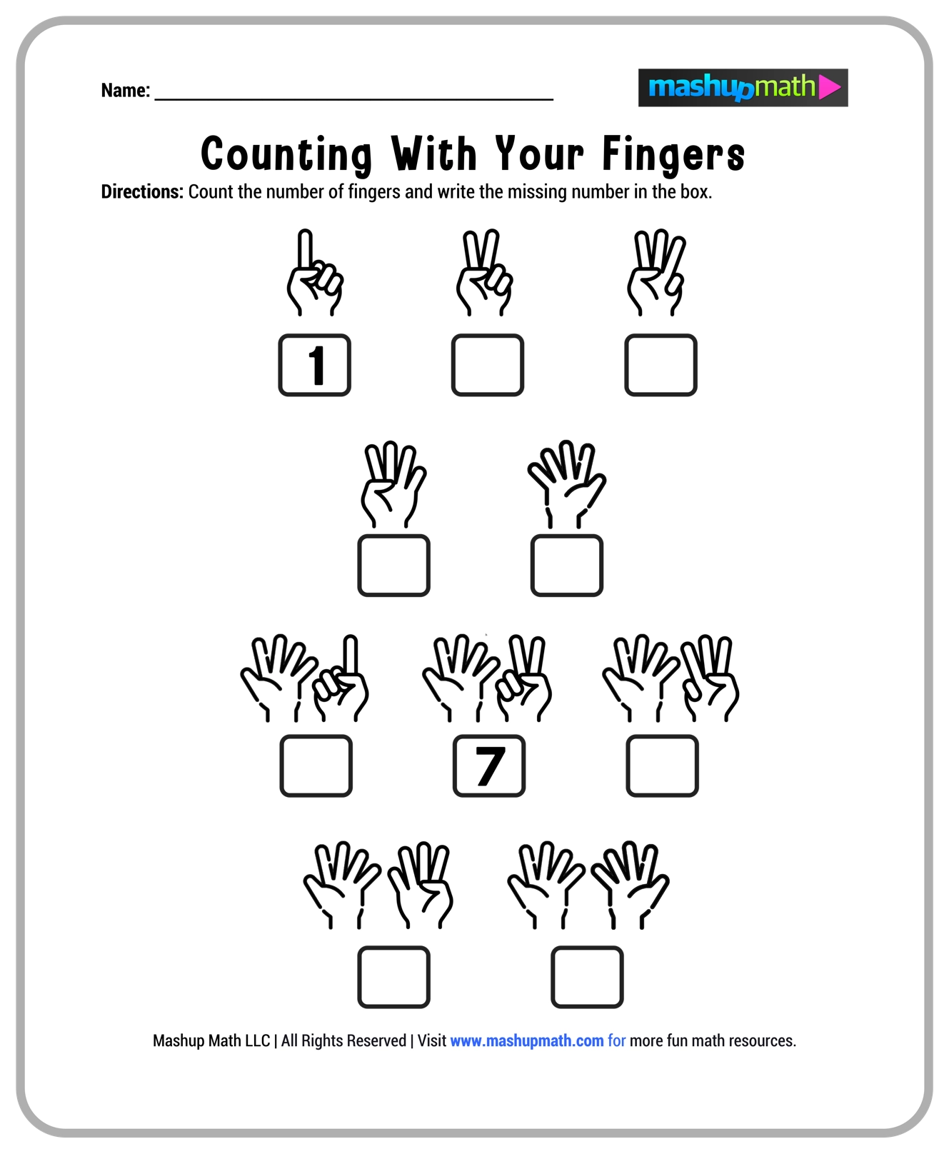 Free 1st Grade Math Worksheets Printable W Answers Mashup Math