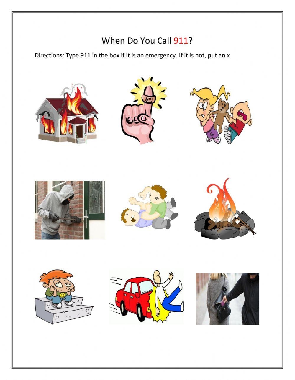 Free Printable 911 Worksheets