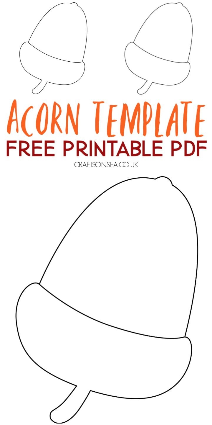 Free Printable Acorn Template