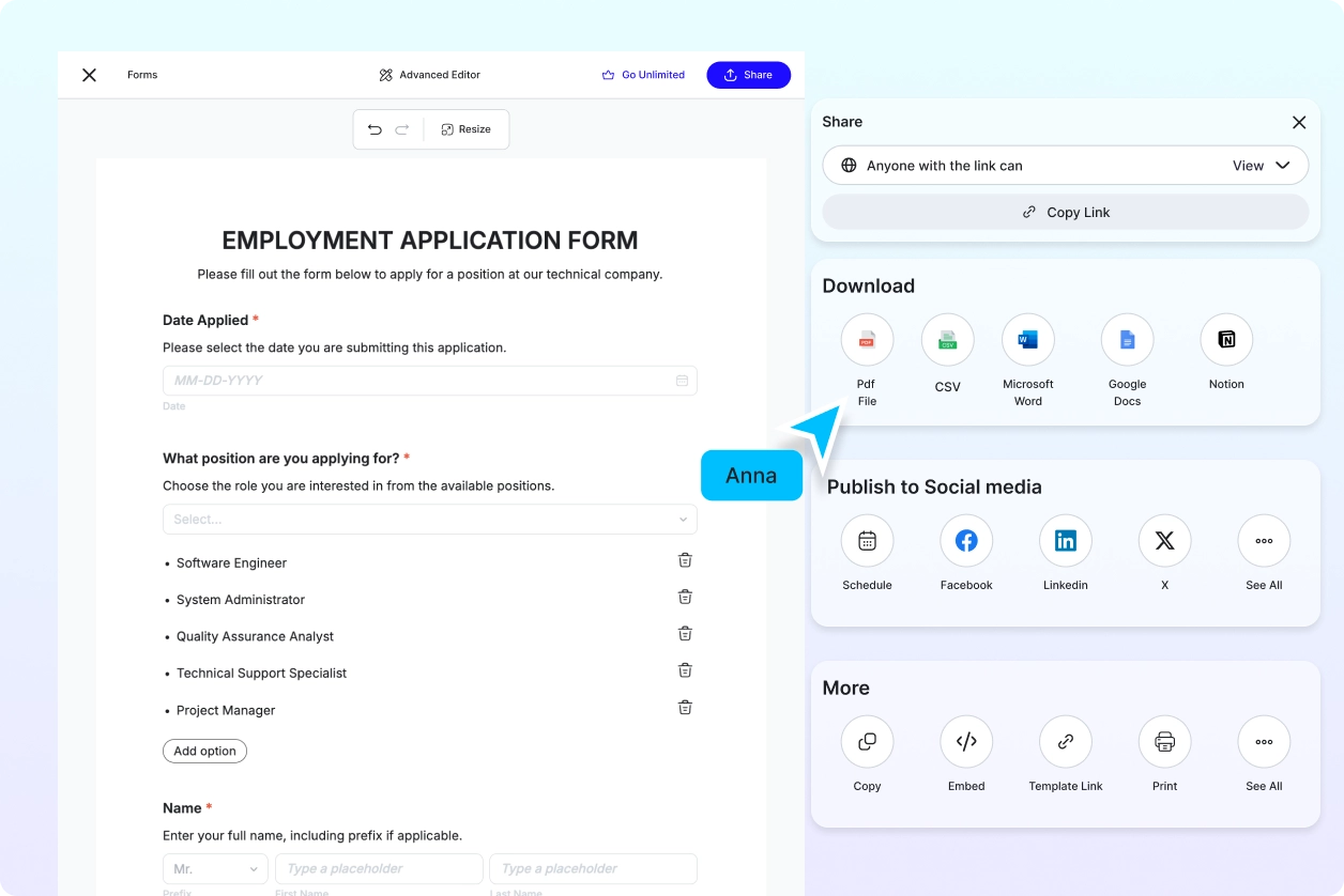 Free AI Form Builder