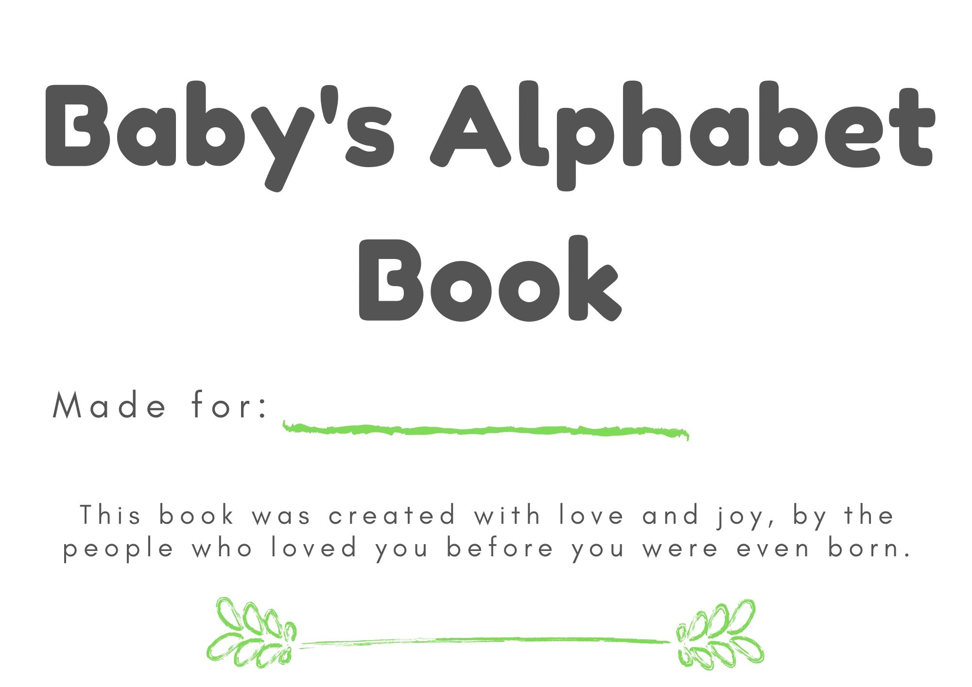 Free Printable Abc Book Template