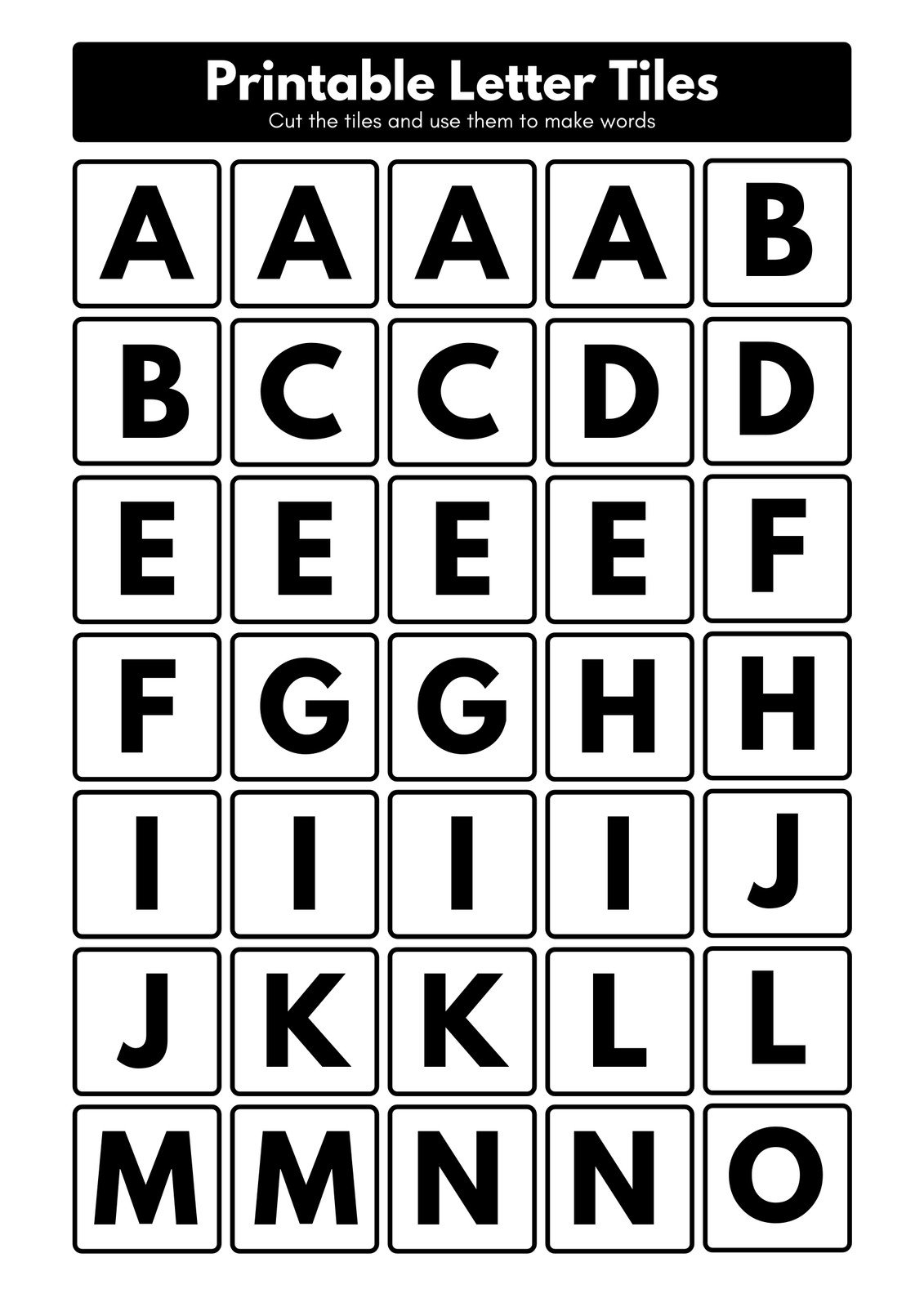 Free Printable Alphabet Template