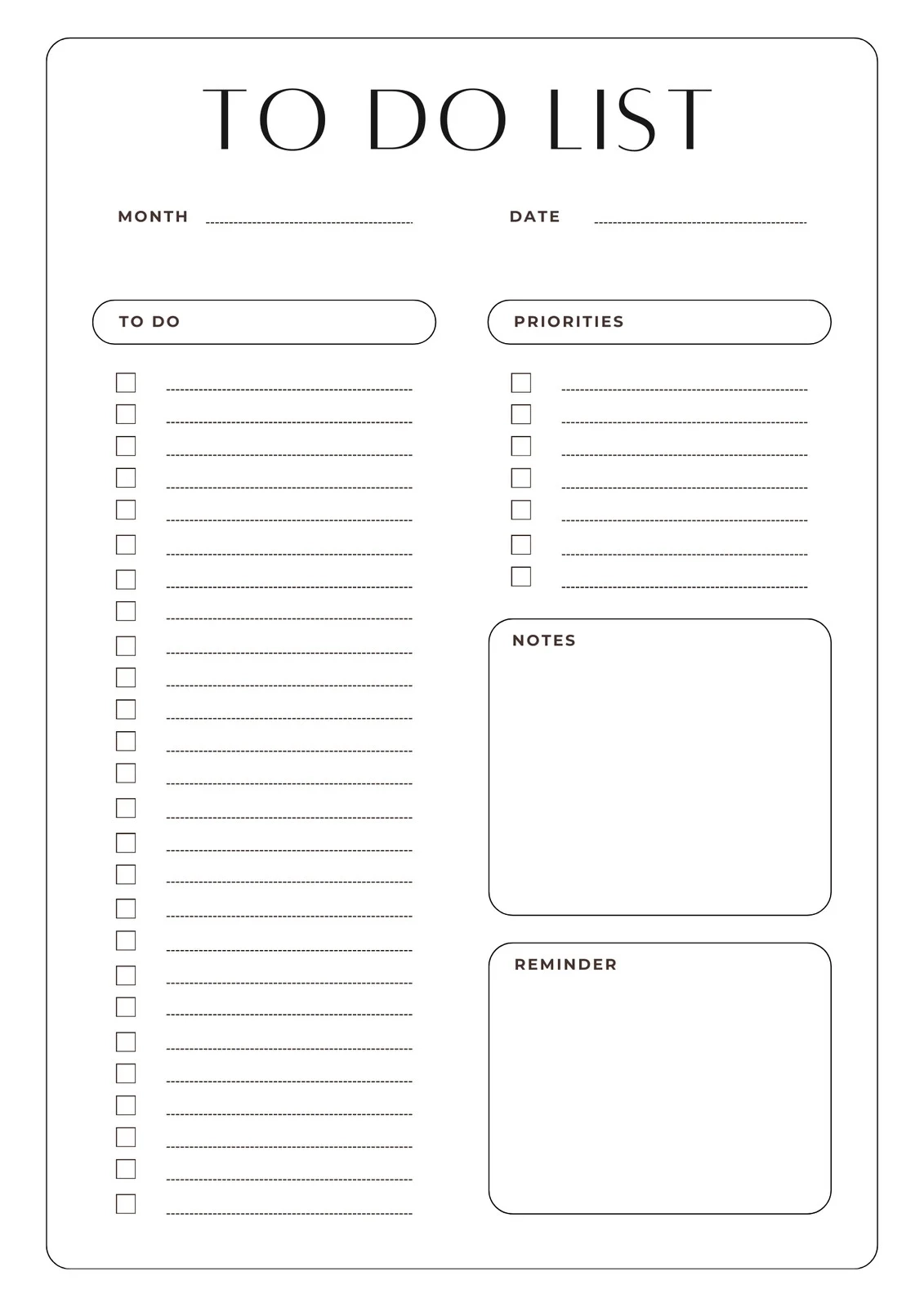 Free Printable Template
