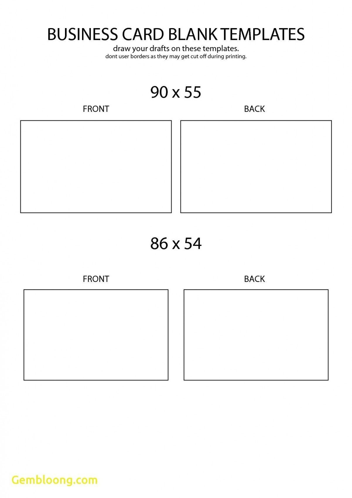 Free Blank Business Card Template Front And Back Design For Free 