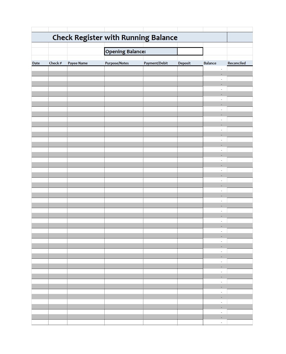 Free Checkbook Register Pdf JUBTIC A5 Check Registers For Personal 