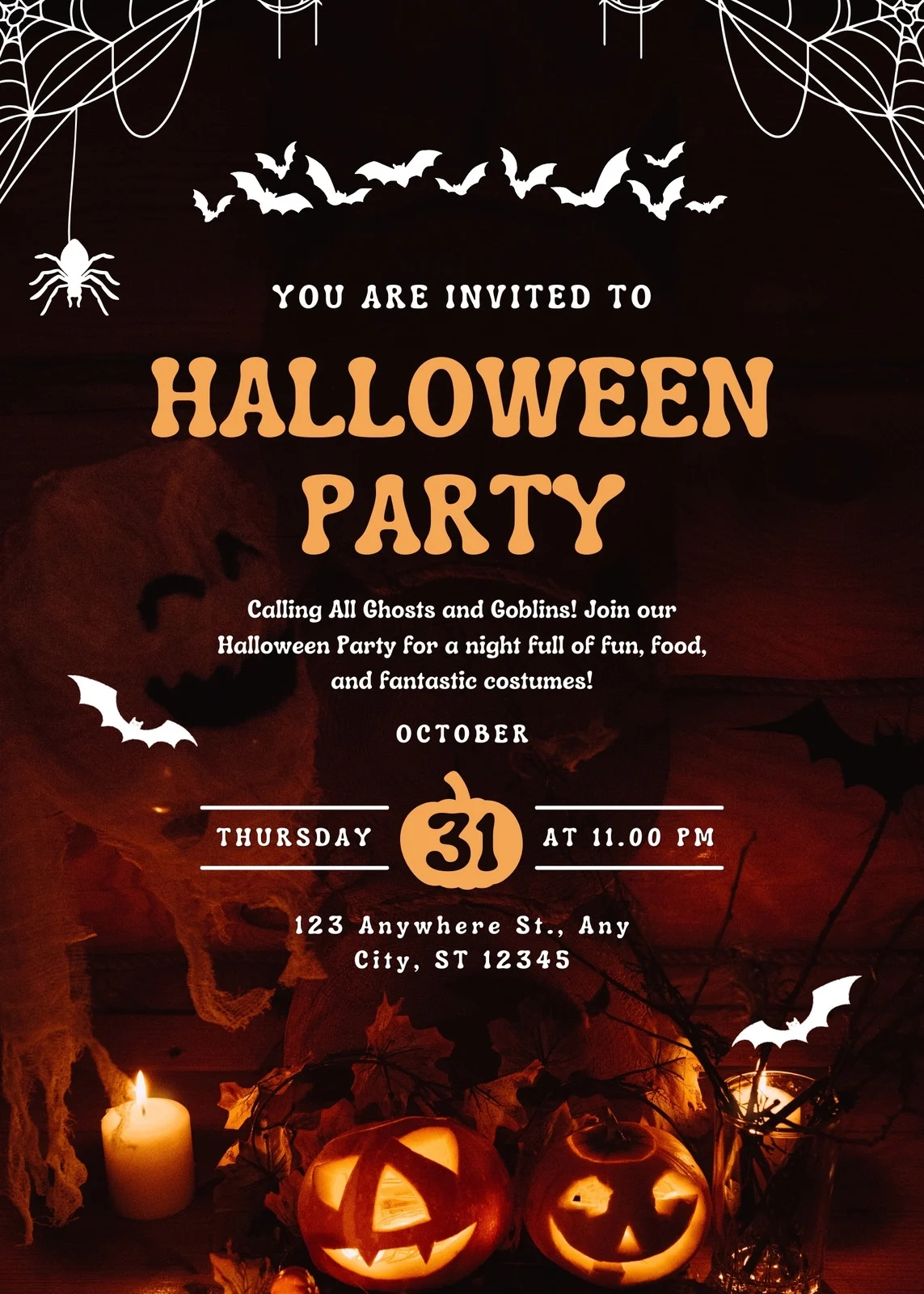 Free Printable Halloween Invitation Template