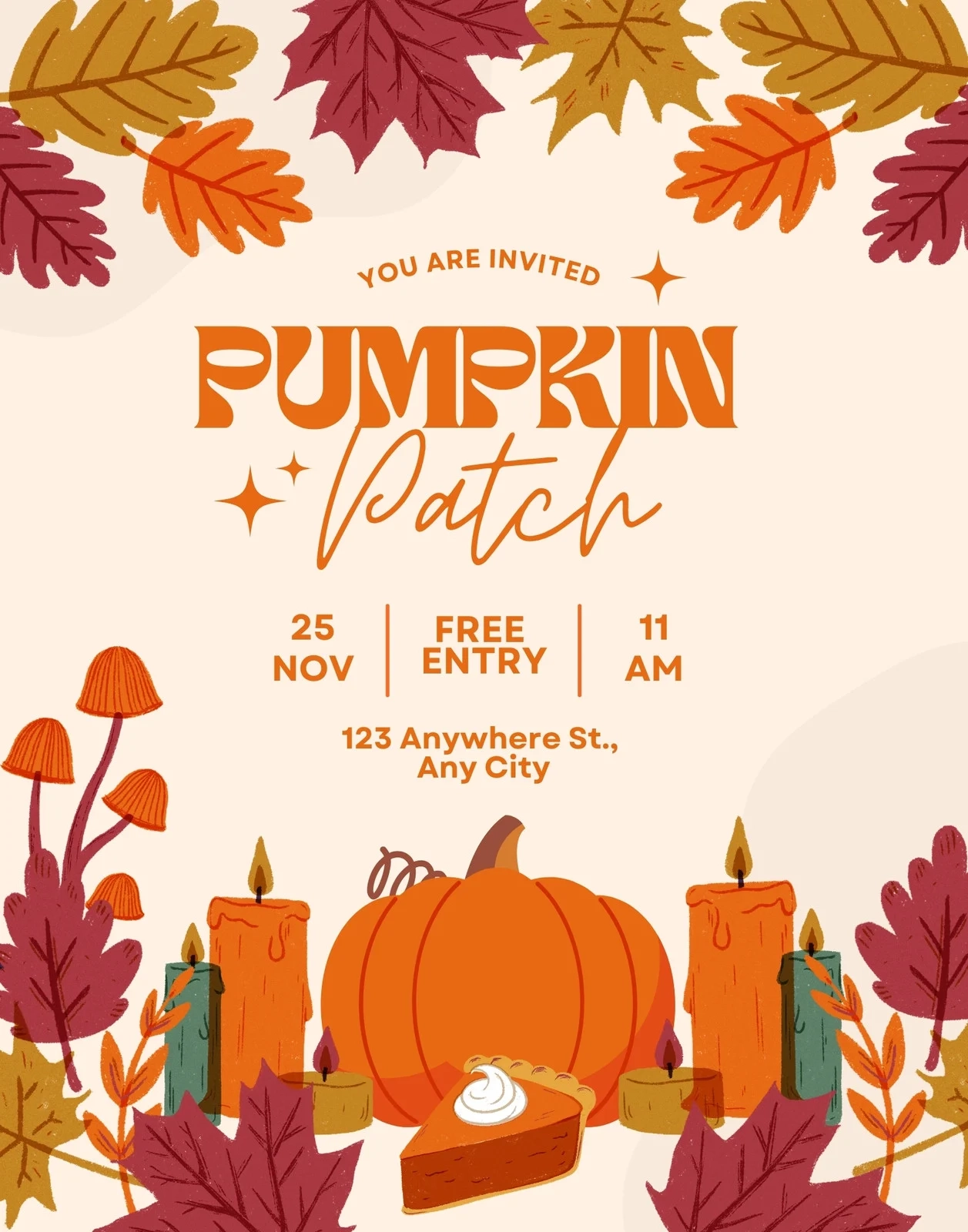 Free Custom Printable Thanksgiving Poster Templates Canva