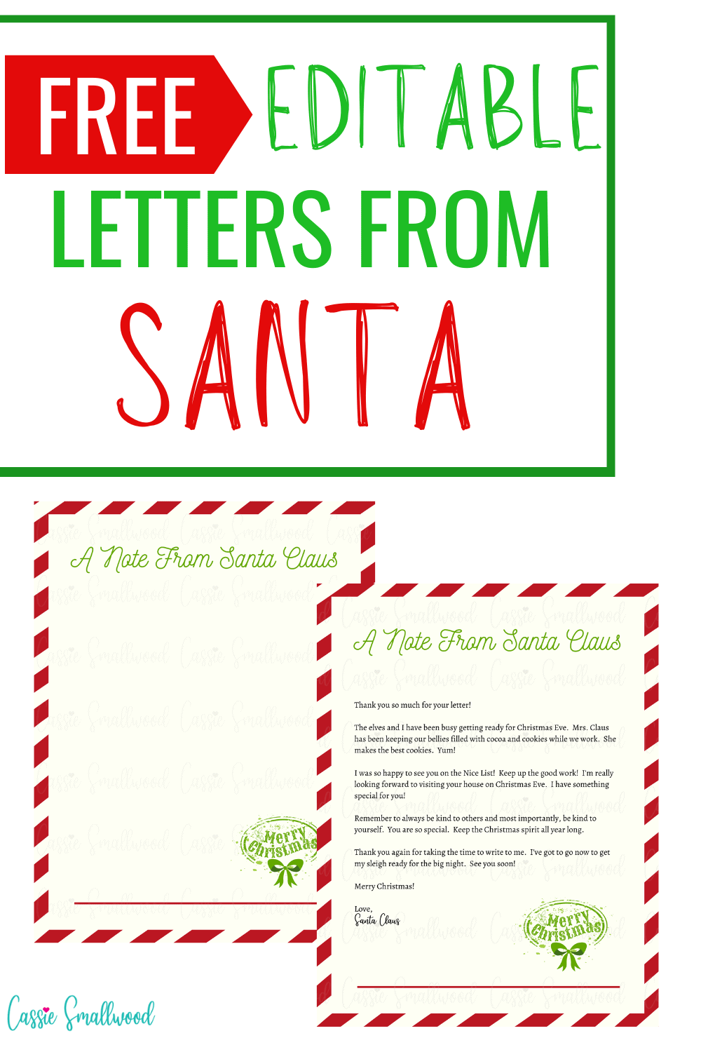 Letter From Santa Printable Template
