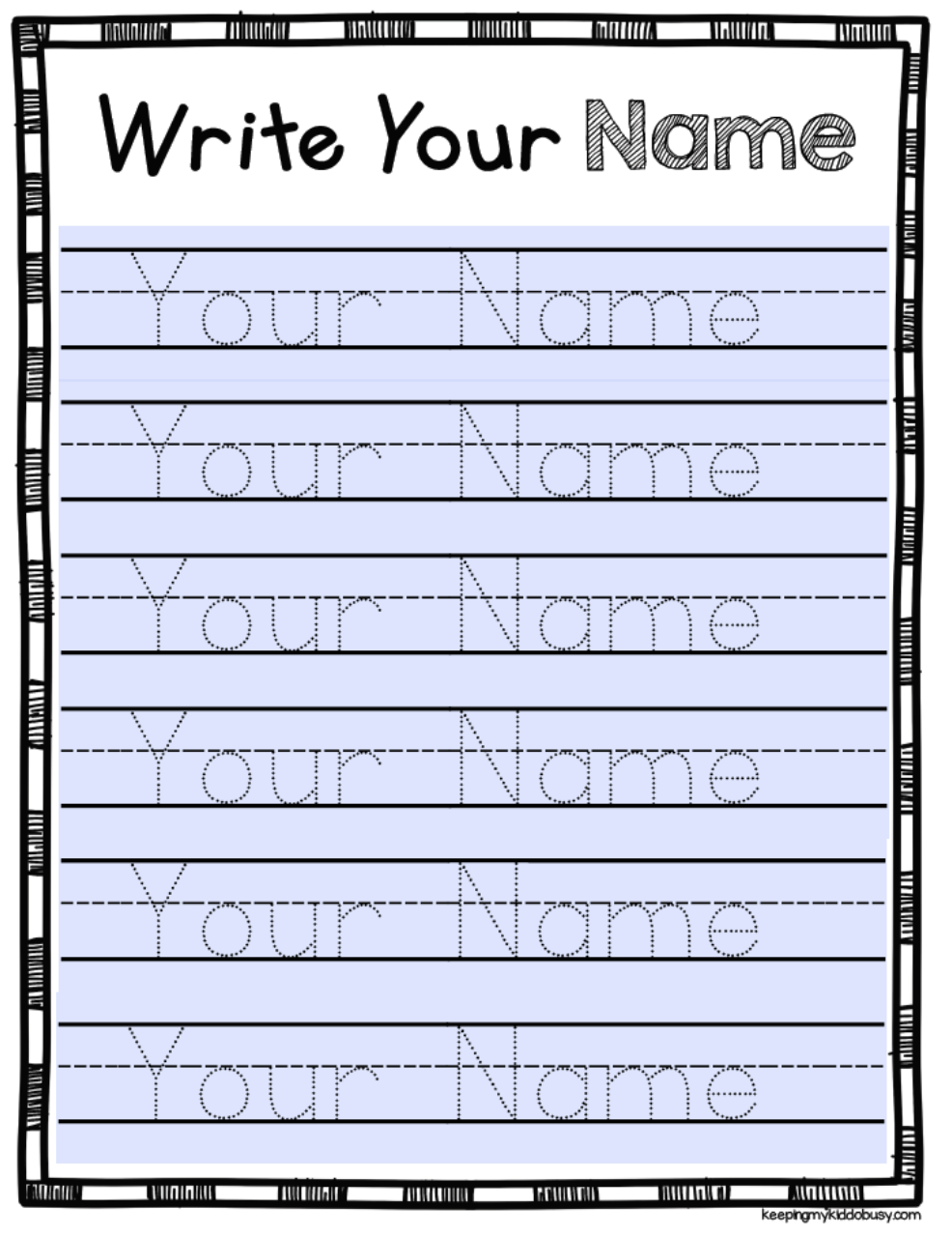 Tracing Name Printable Worksheet