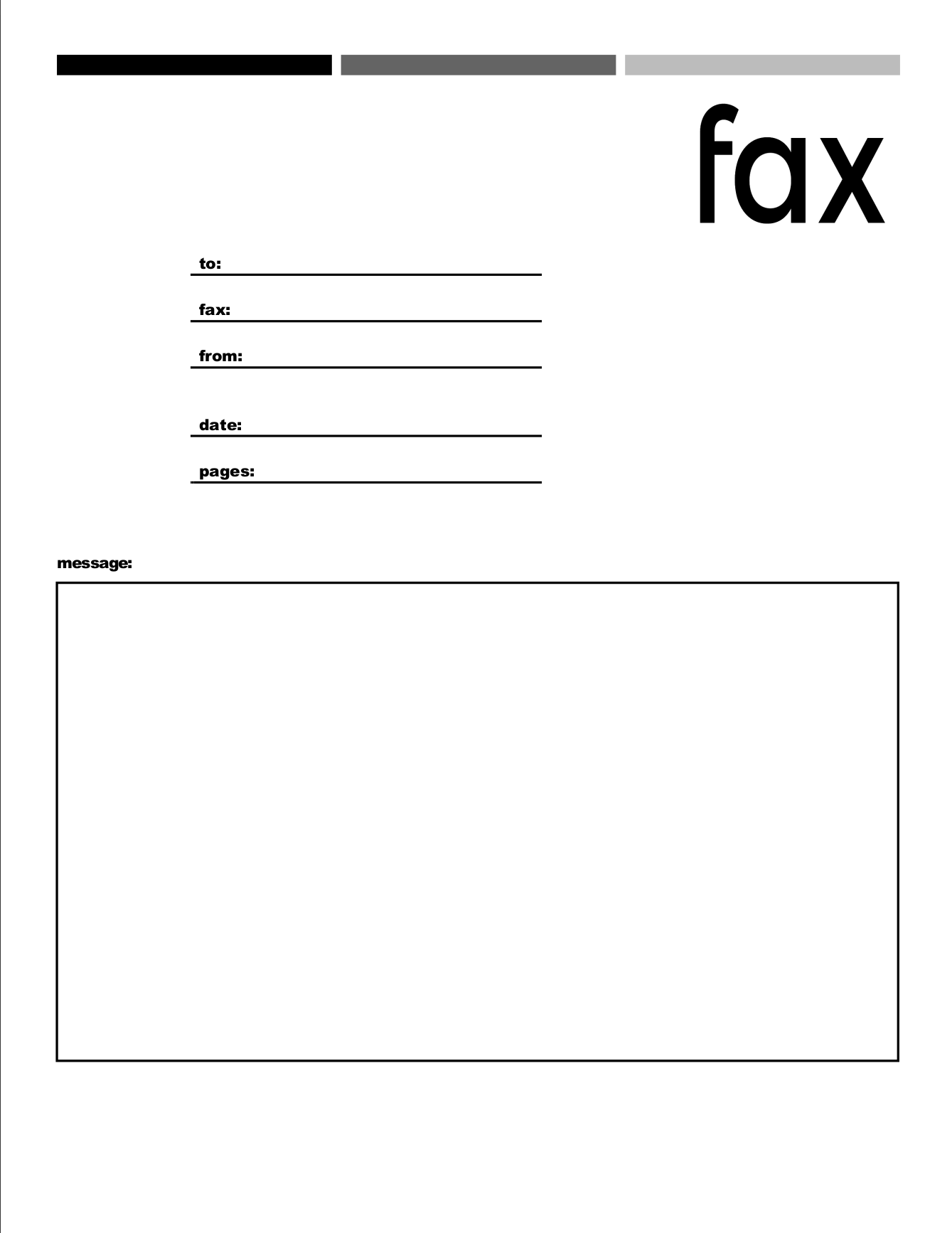 Printable Template For Fax Cover Sheet