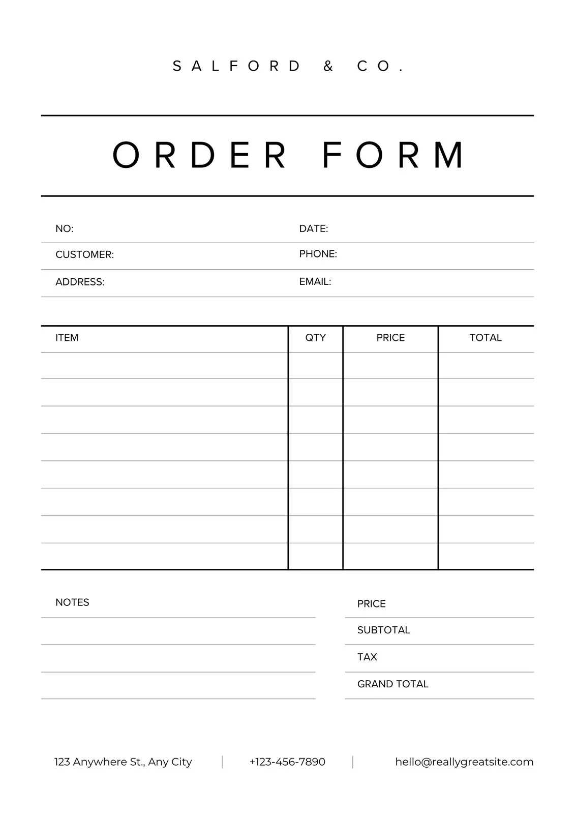Printable Form Builder Templates