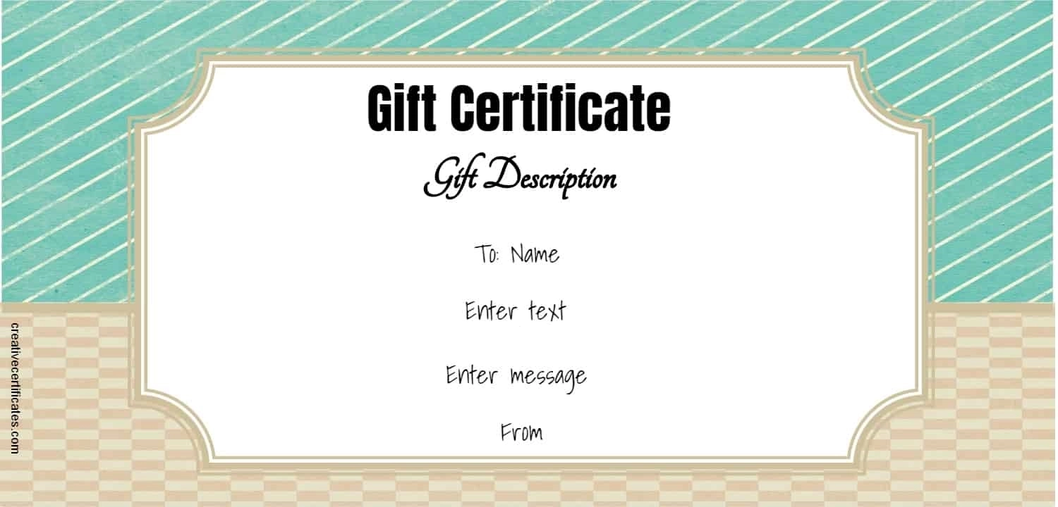 Printable Gift Certificate Template Free Download