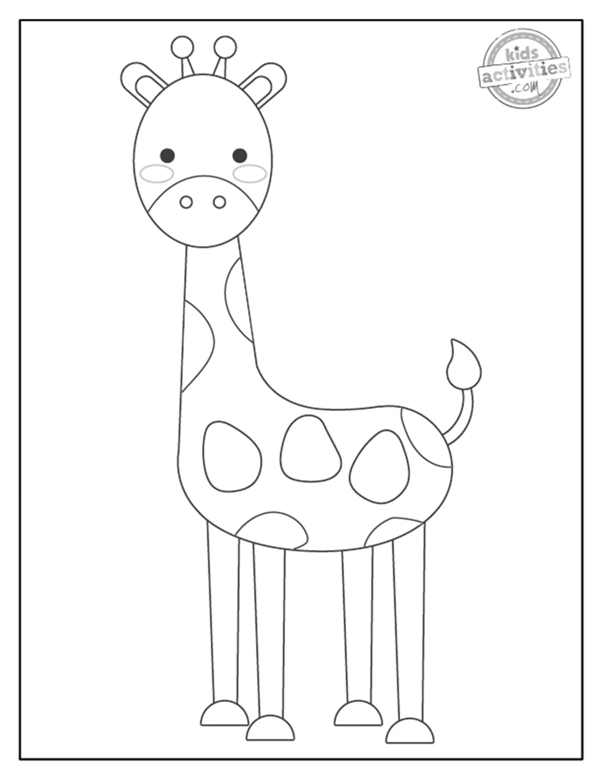 Free Giraffe Template Ready To Print Kids Activities Blog