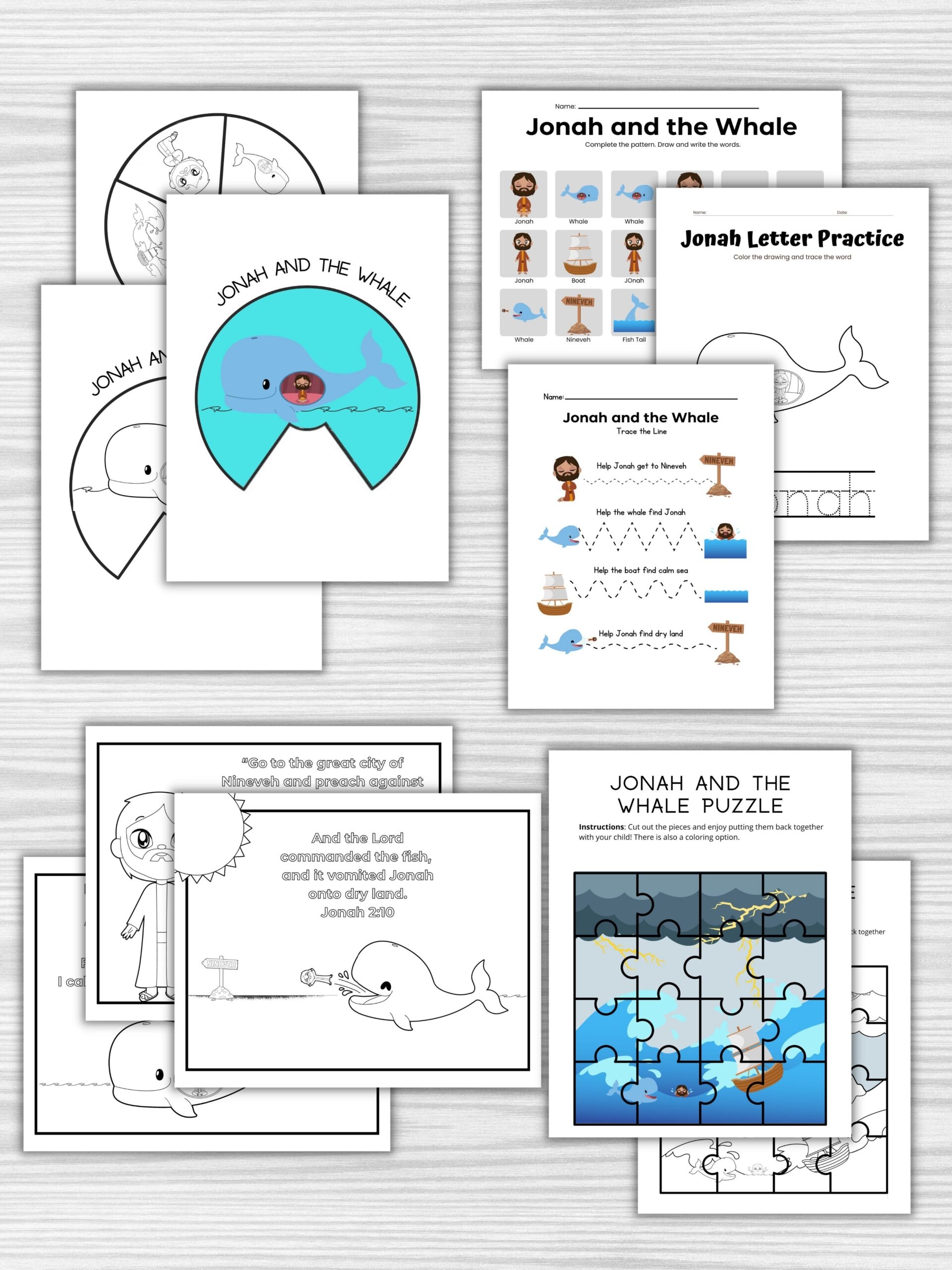 Free Printable Jonah And The Whale Craft Template