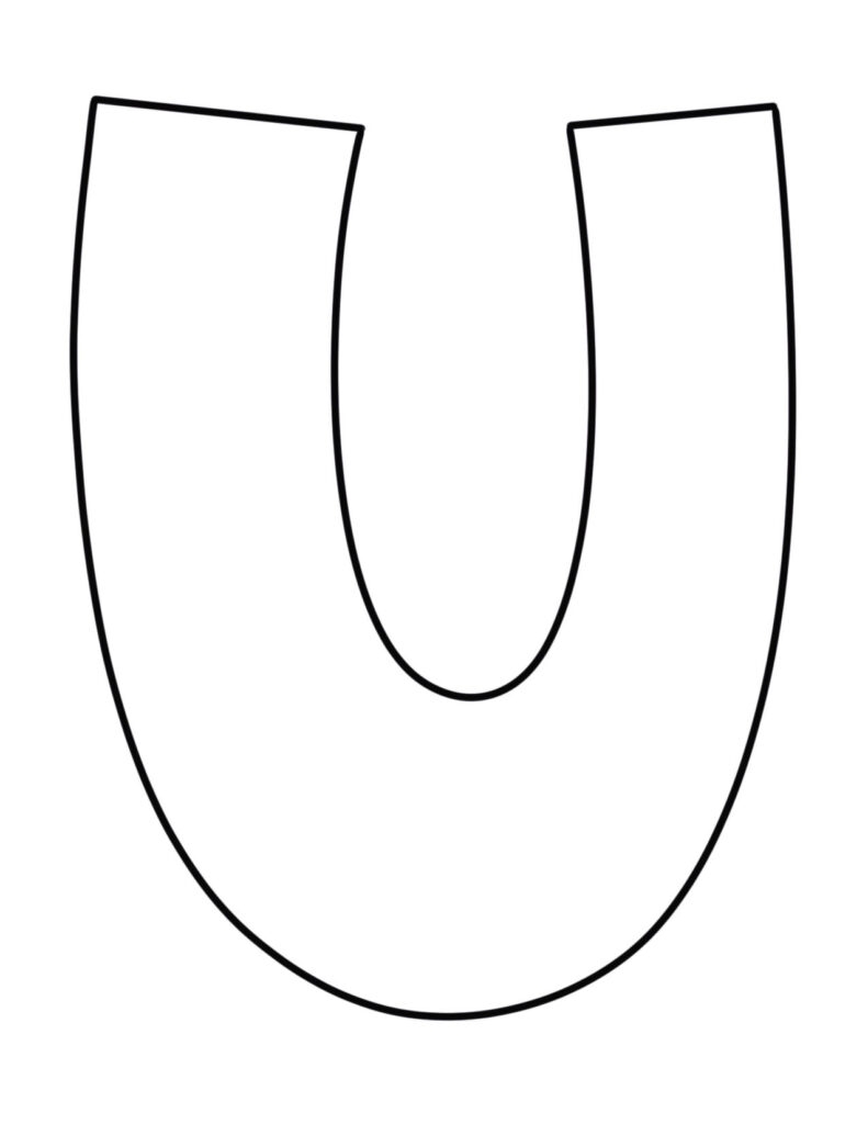 Letter U Template Free Printable