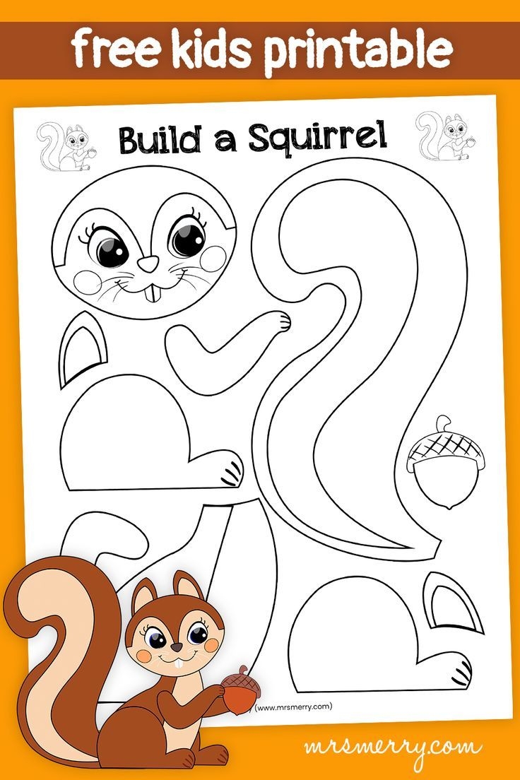 Free Make A Squirrel Printable Craft For Kids Squirrel Template 