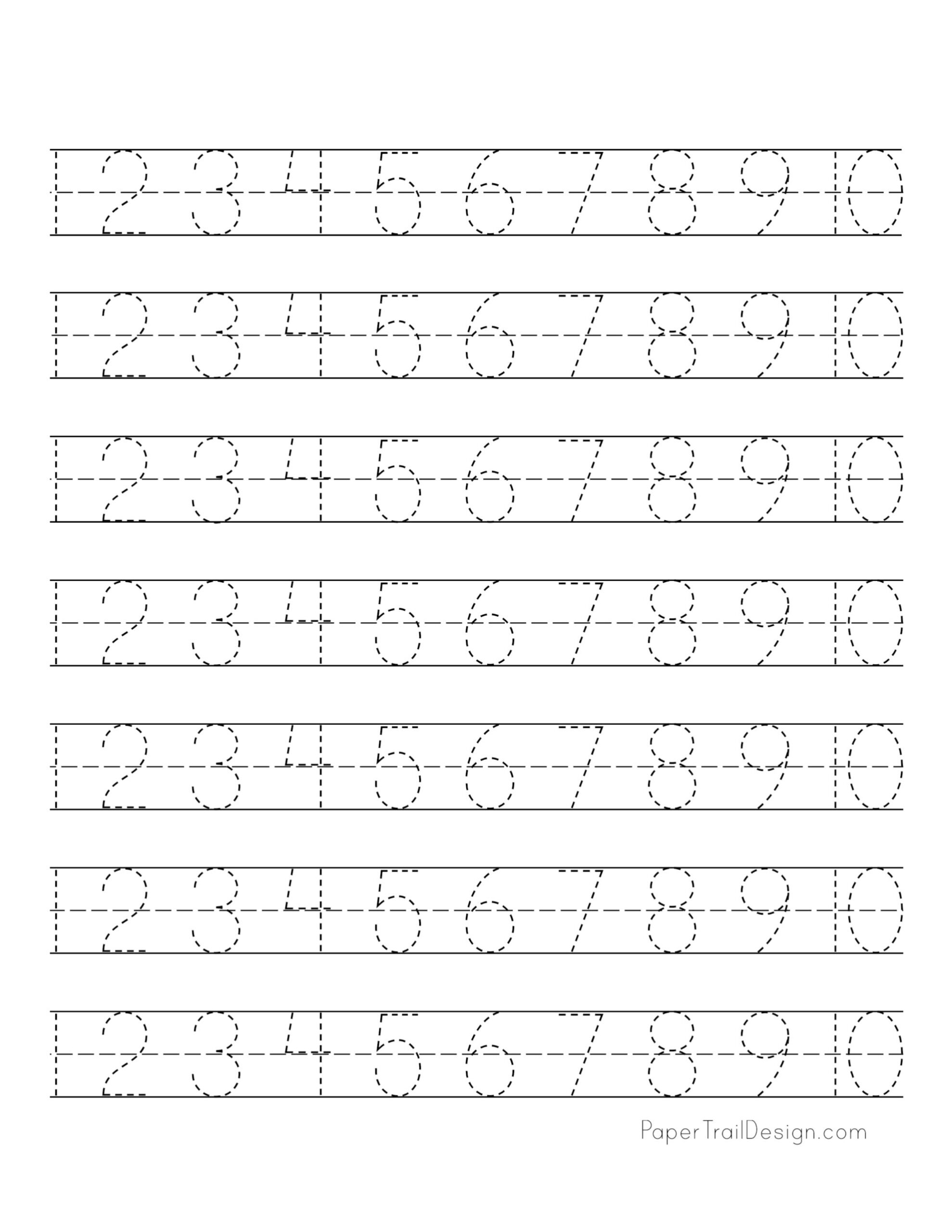 Free Printable Handwriting Worksheets Numbers