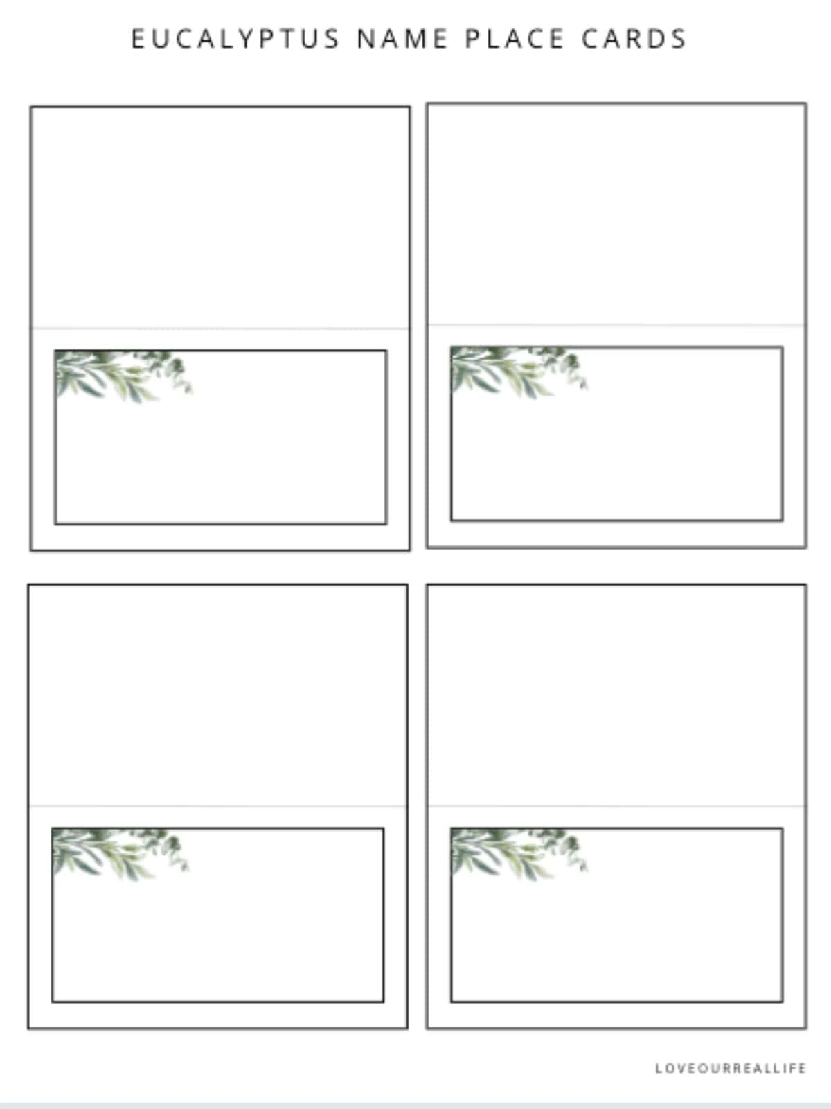 Free Place Card Printable Templates For Any Occasion Love Our 