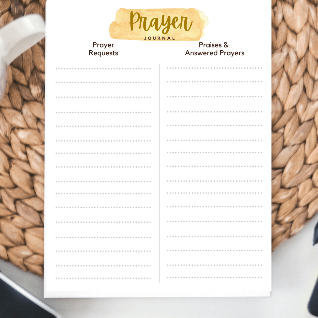 Printable Prayer Journal Template