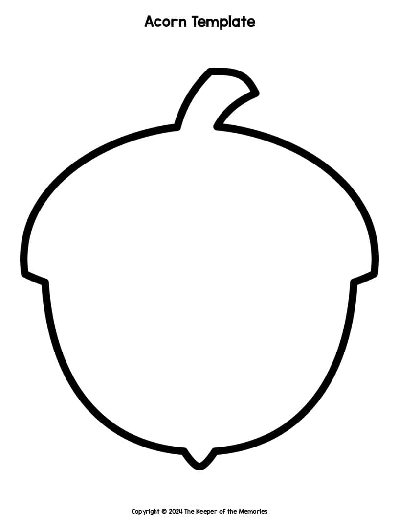Printable Acorn Template