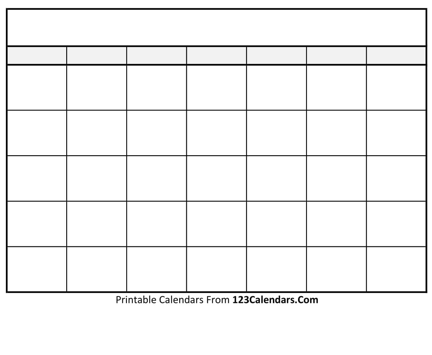 Free Printable Calendar Templates