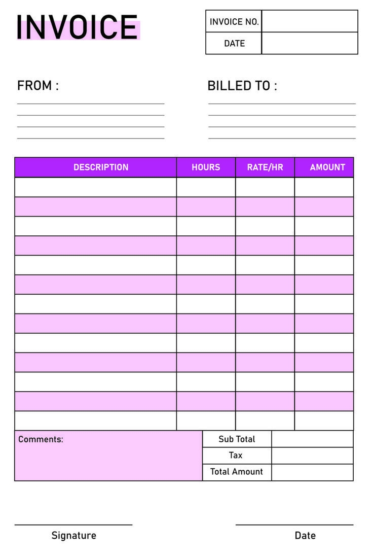 Free Printable Invoice Templates Pdf