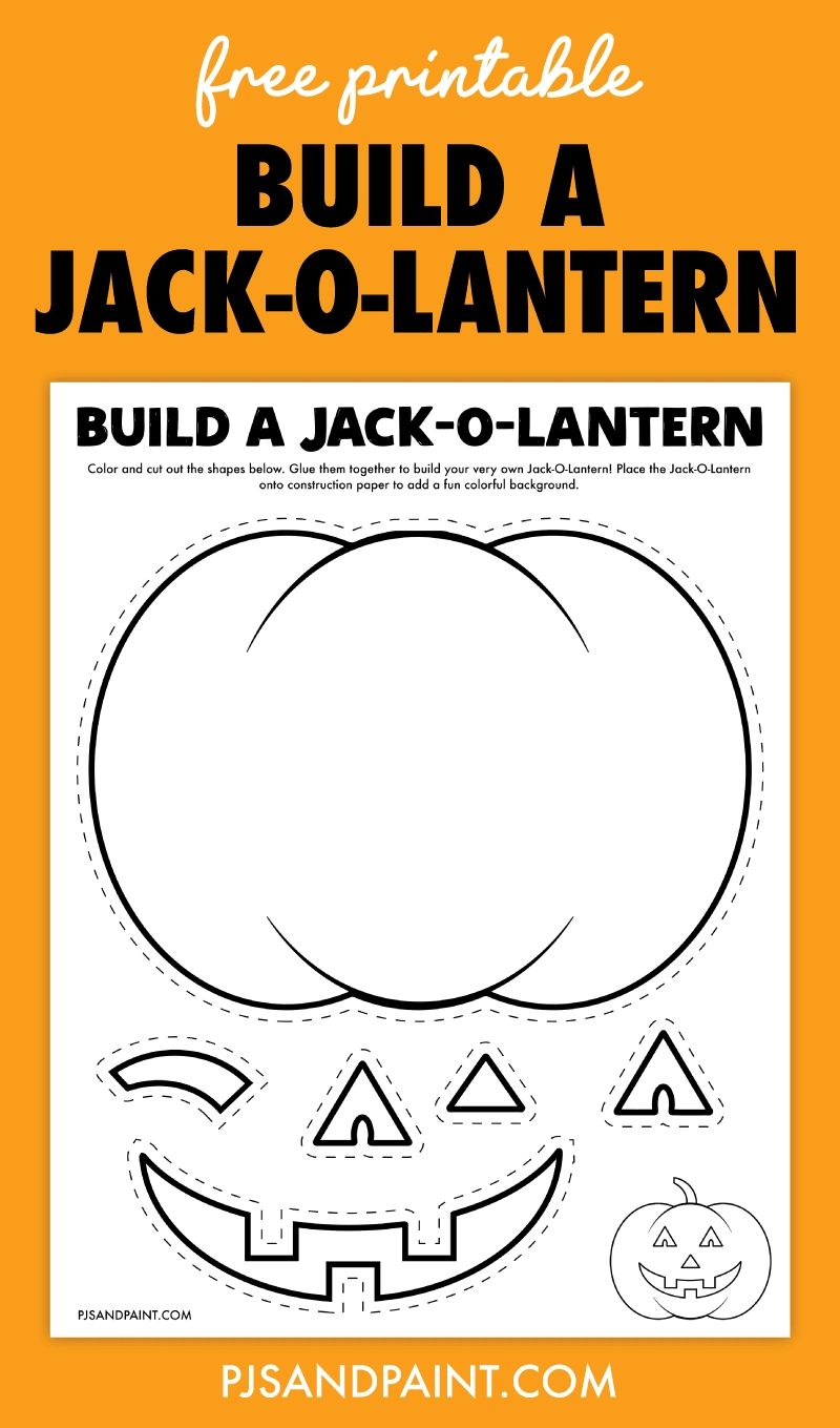 Free Printable Build A Jack O Lantern Craft Pjs And Paint