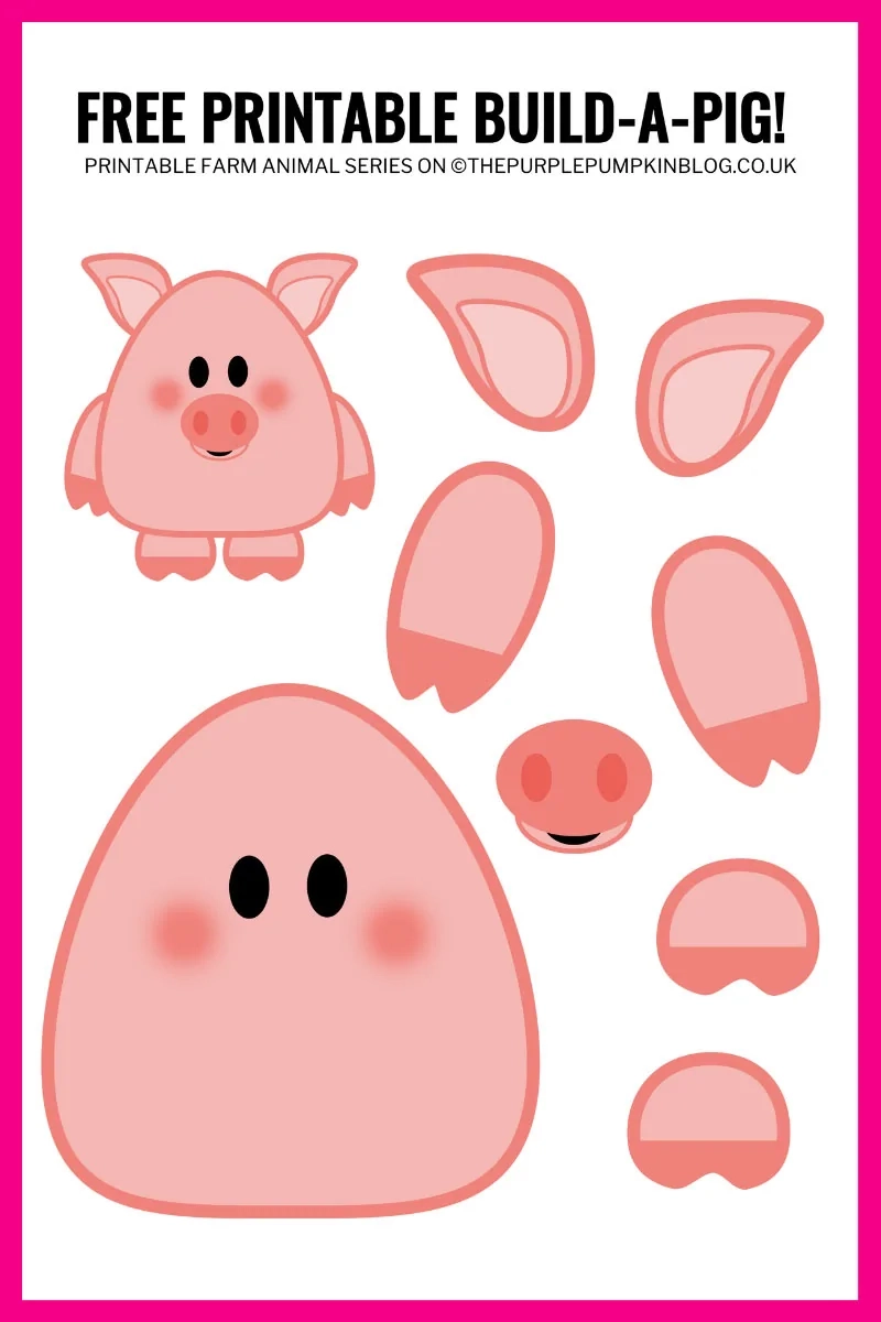 Free Printable Build A Pig Printable Animal Series