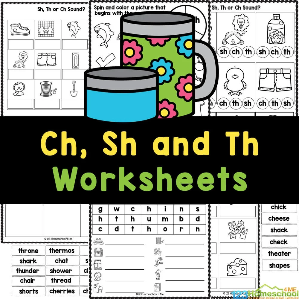 Digraphs Th Sh Worksheets Free Printable