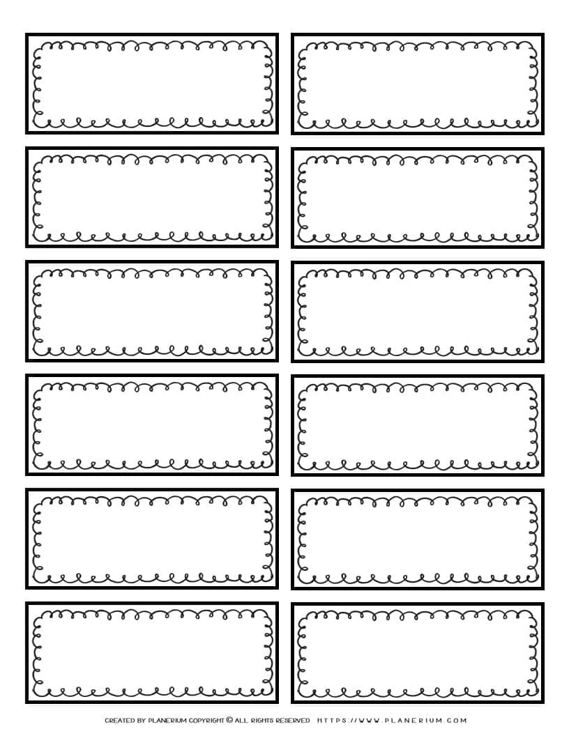 Printable Labels Template