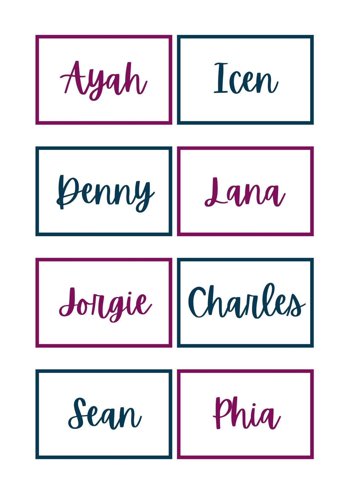 Free Printable Customizable Name Tag Templates Canva 