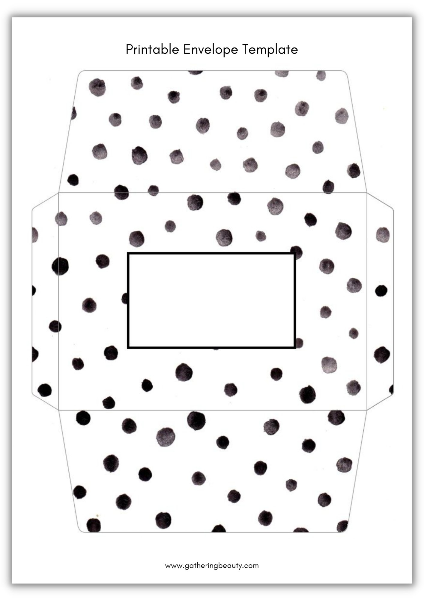 Free Printable Envelope Template Gathering Beauty Worksheets 