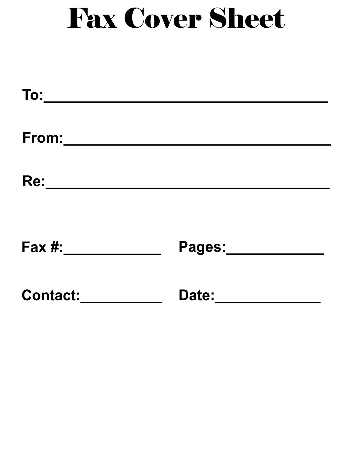 Free Printable Fax Cover Sheet Free Printable Calendar Templates 