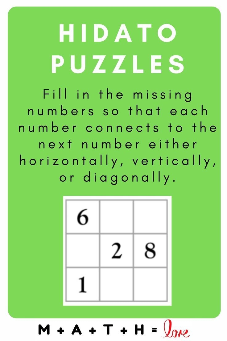 Free Printable Hidato Puzzles