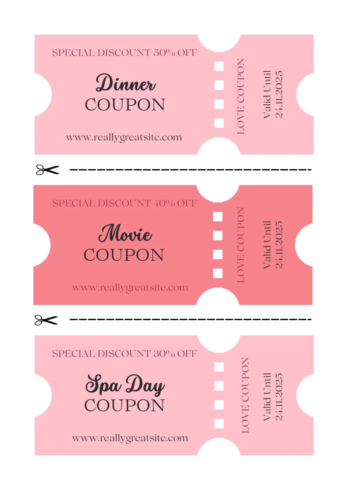 Blank Printable Homemade Coupon Template